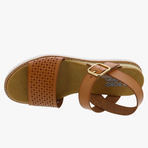 BOBS FROM SKECHERS Memory Foam Desert Kiss Sunny Flair Size 9 Brown Vegan NEW - Picture 14 of 14